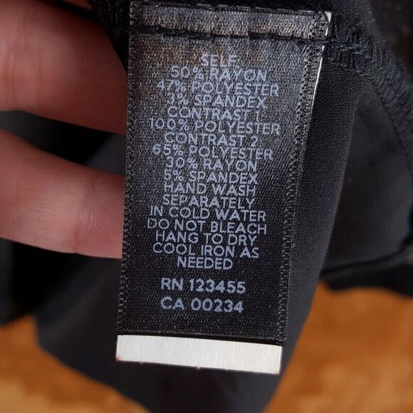 DESIGN LAB Womens Top Small Brown Pullover Chevron Knit Cut Out Layered Hem - Picture 4 of 7